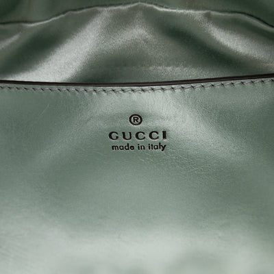 GG Marmont Small Camera Bag Green Iridescent Leather