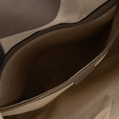 Diana Bamboo Handle Hobo Bag GG Canvas Grey Leather