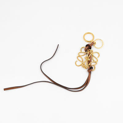 Anagram Charm Tan Calfskin Leather