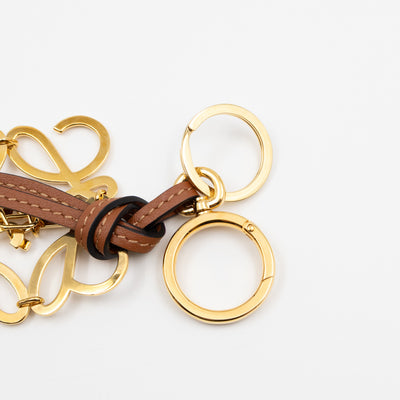 Anagram Charm Tan Calfskin Leather