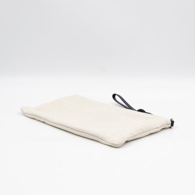 Logo Pouch White Canvas