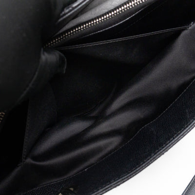 GST Grand Shopping Tote Black Caviar Silver