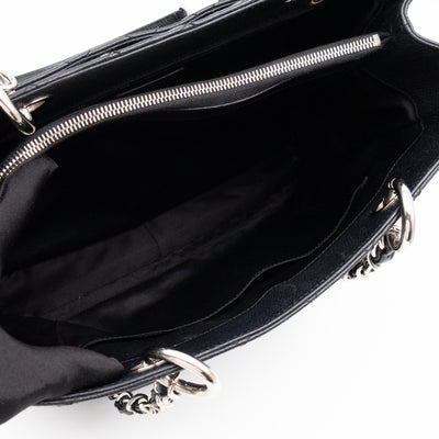 GST Grand Shopping Tote Black Caviar Silver