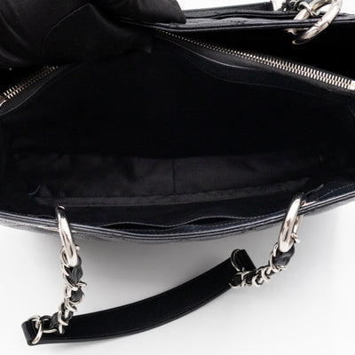 GST Grand Shopping Tote Black Caviar Silver