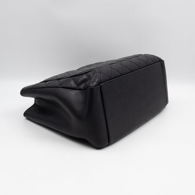 GST Grand Shopping Tote Black Caviar Silver