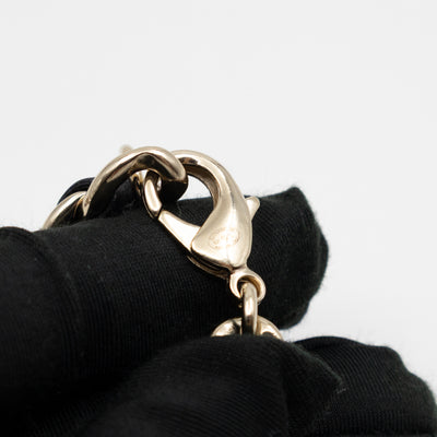 Leather Chain Necklace & Belt with Bag Charm Gold