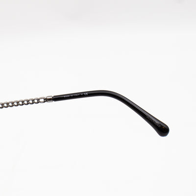 Square Sunglasses With Pearl Triple Chain