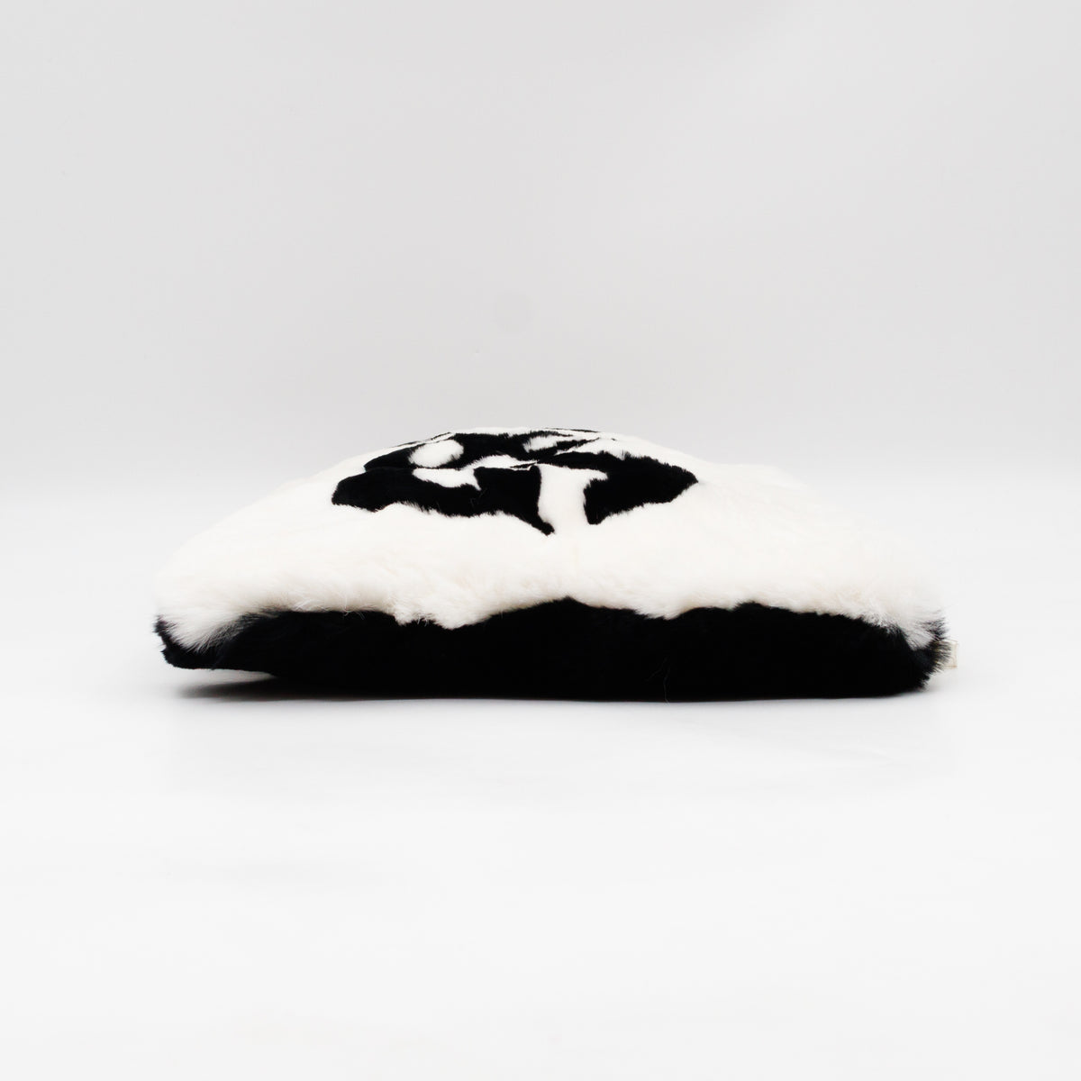 Cleo Clutch Black White Fur