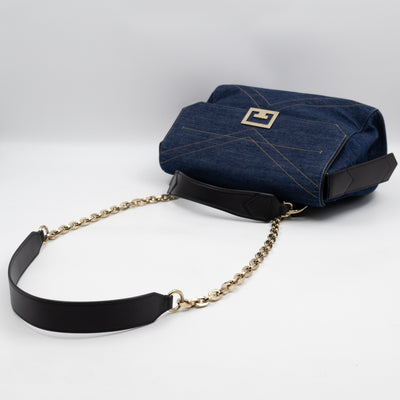 ID Medium Blue Denim Black Leather