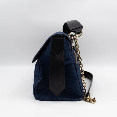 ID Medium Blue Denim Black Leather