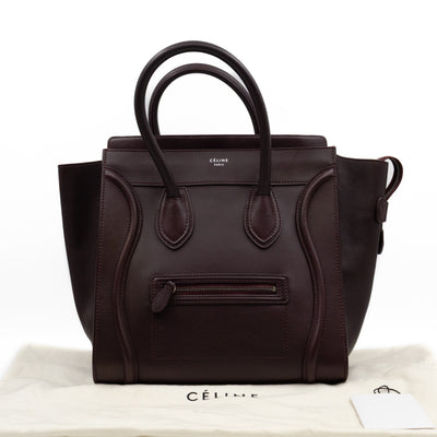 Mini Luggage Burgundy Leather