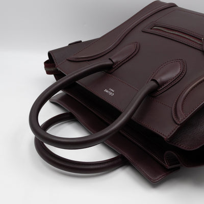 Mini Luggage Burgundy Leather