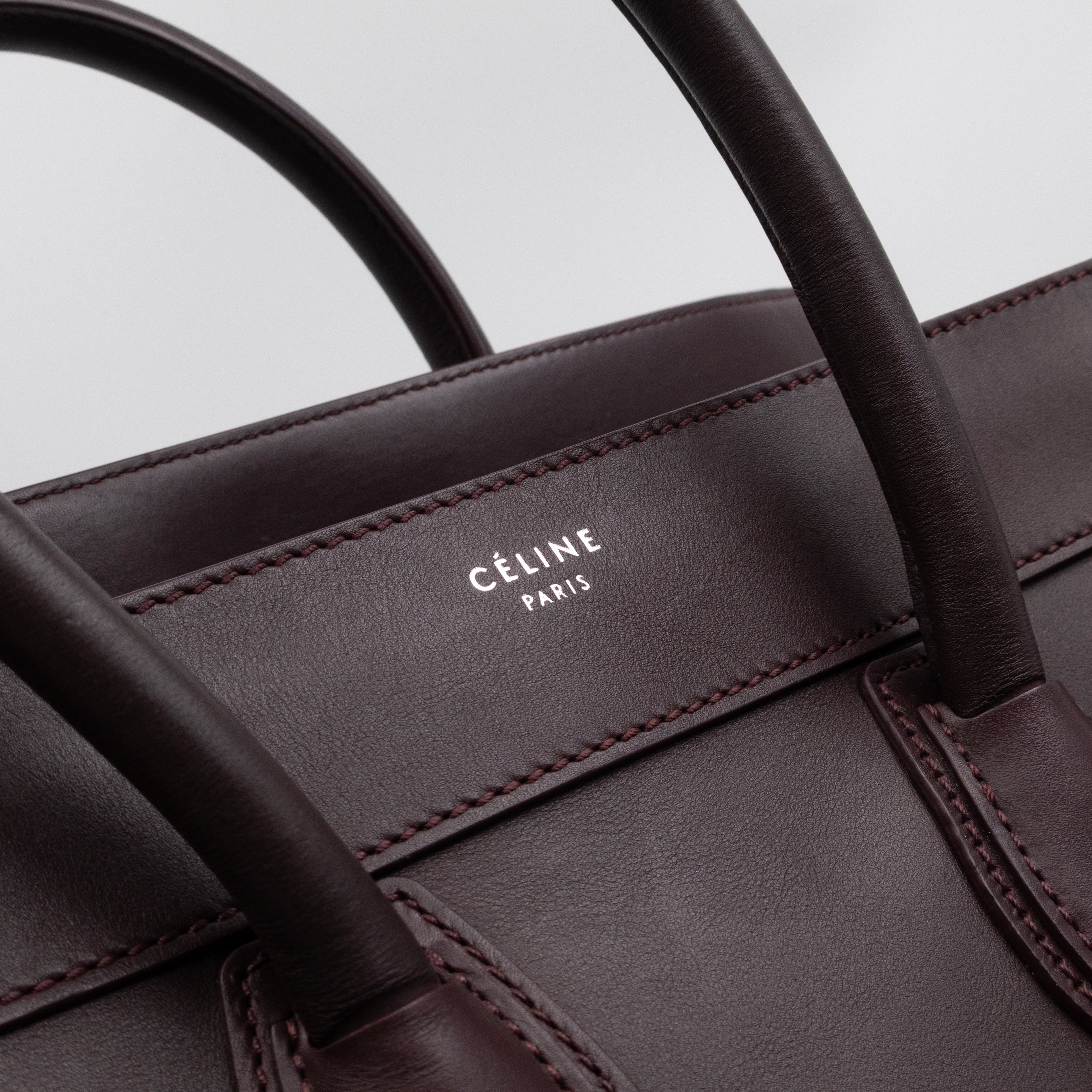 Mini Luggage Burgundy Leather