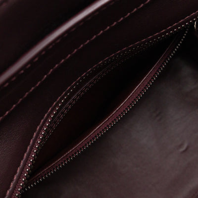 Mini Luggage Burgundy Leather