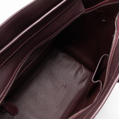 Mini Luggage Burgundy Leather