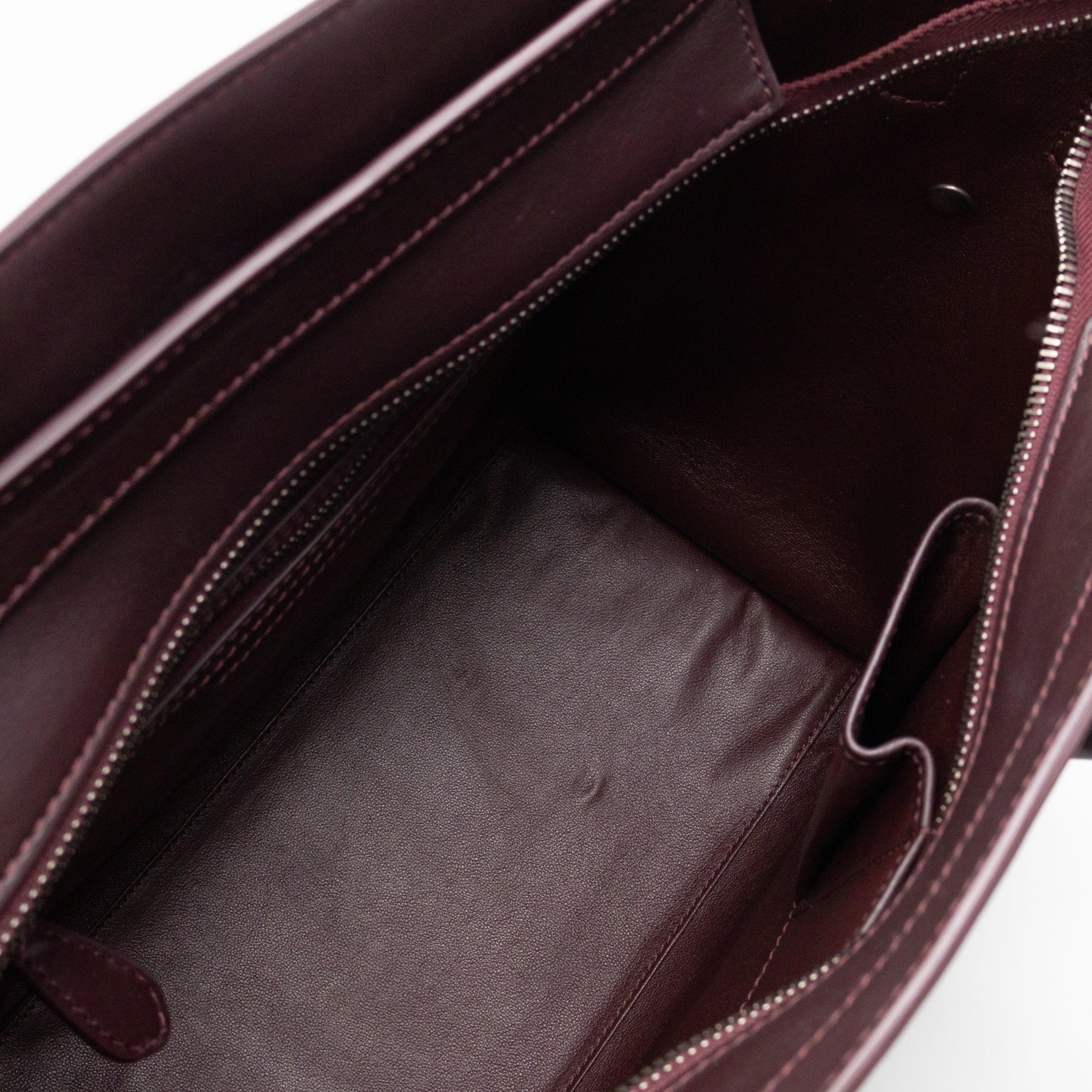 Mini Luggage Burgundy Leather
