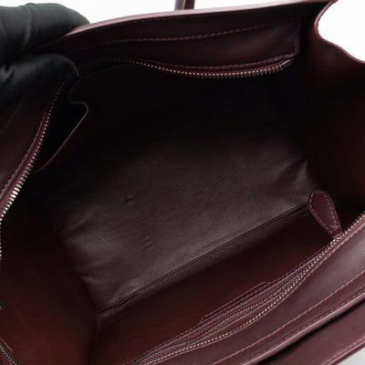 Mini Luggage Burgundy Leather