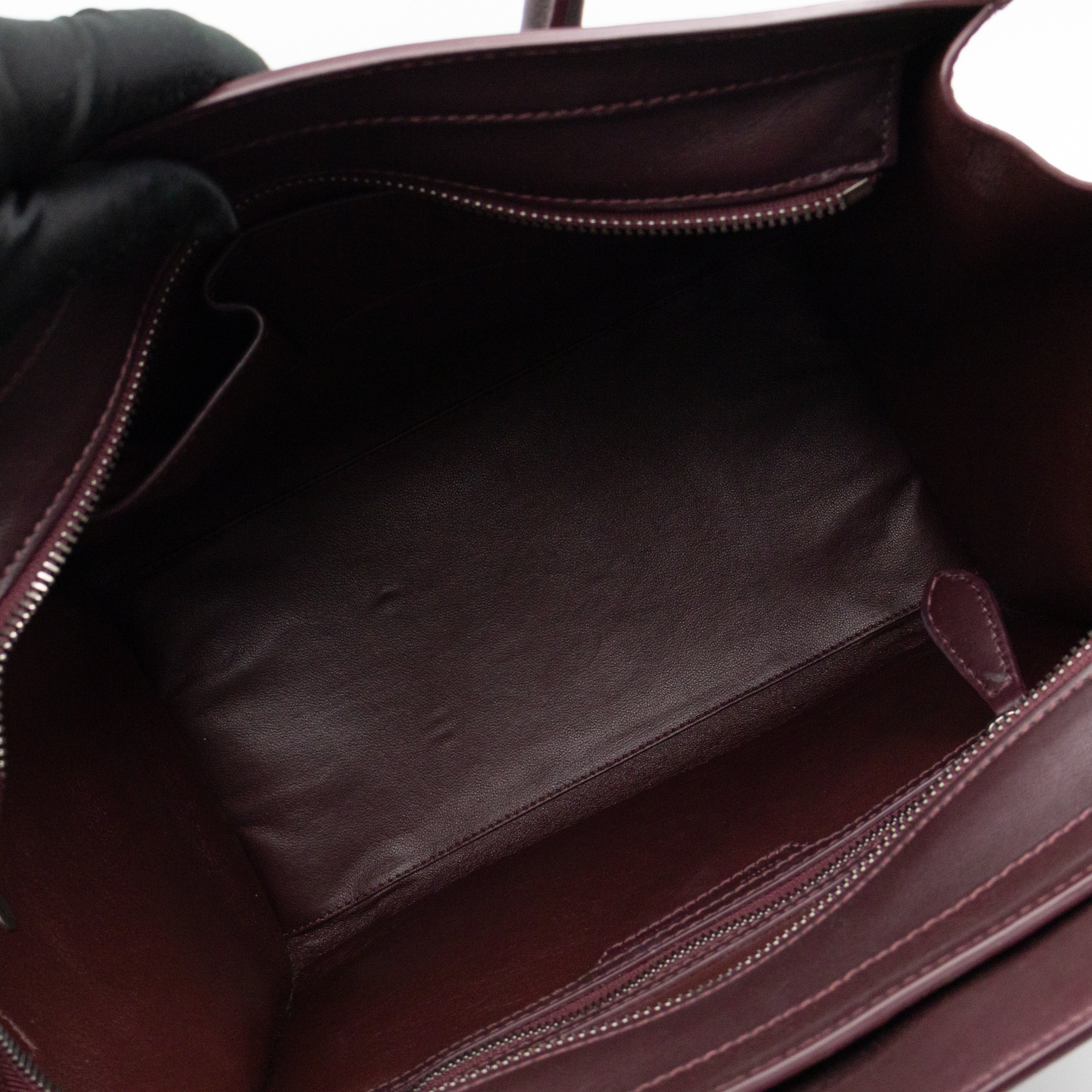 Mini Luggage Burgundy Leather