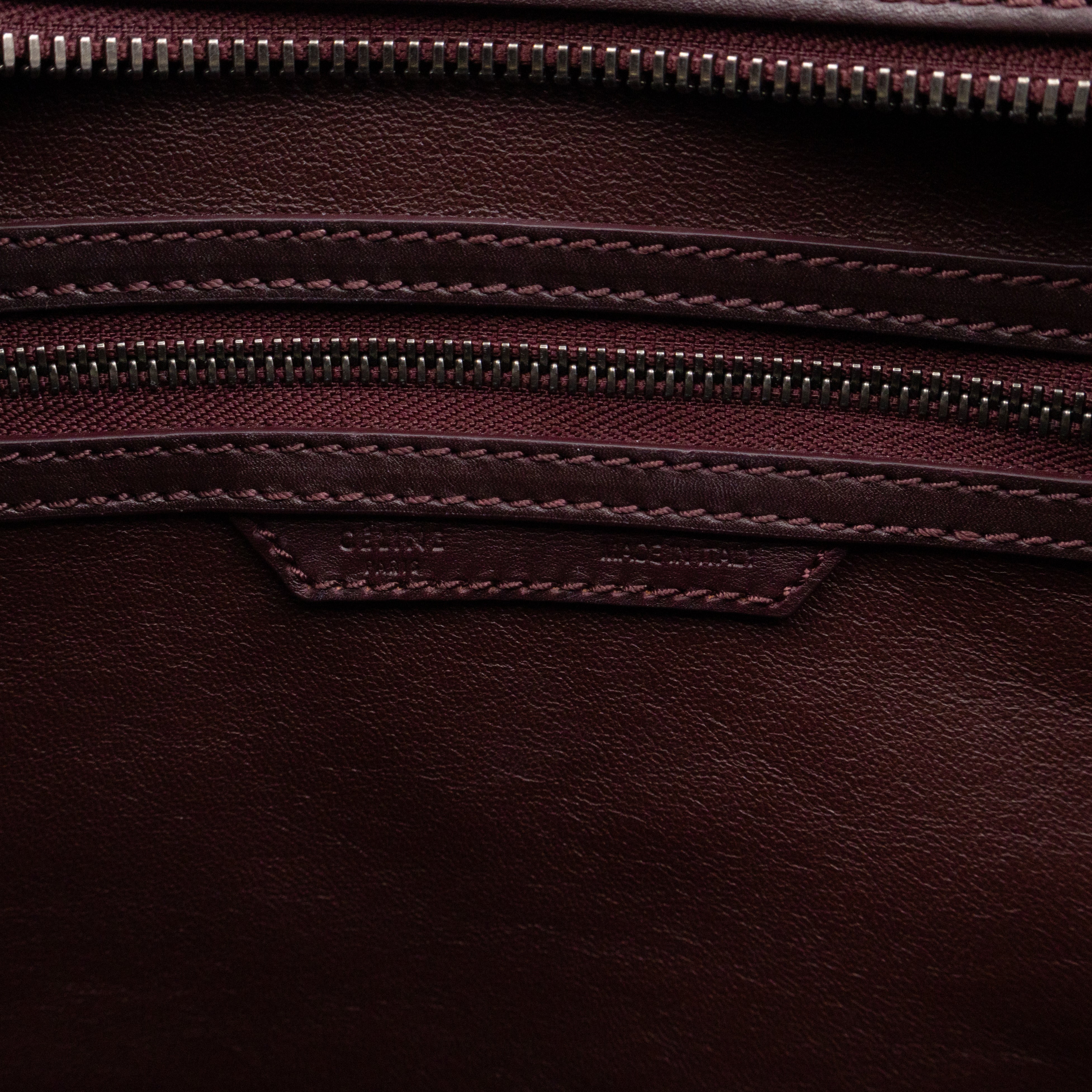 Mini Luggage Burgundy Leather
