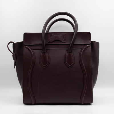 Mini Luggage Burgundy Leather