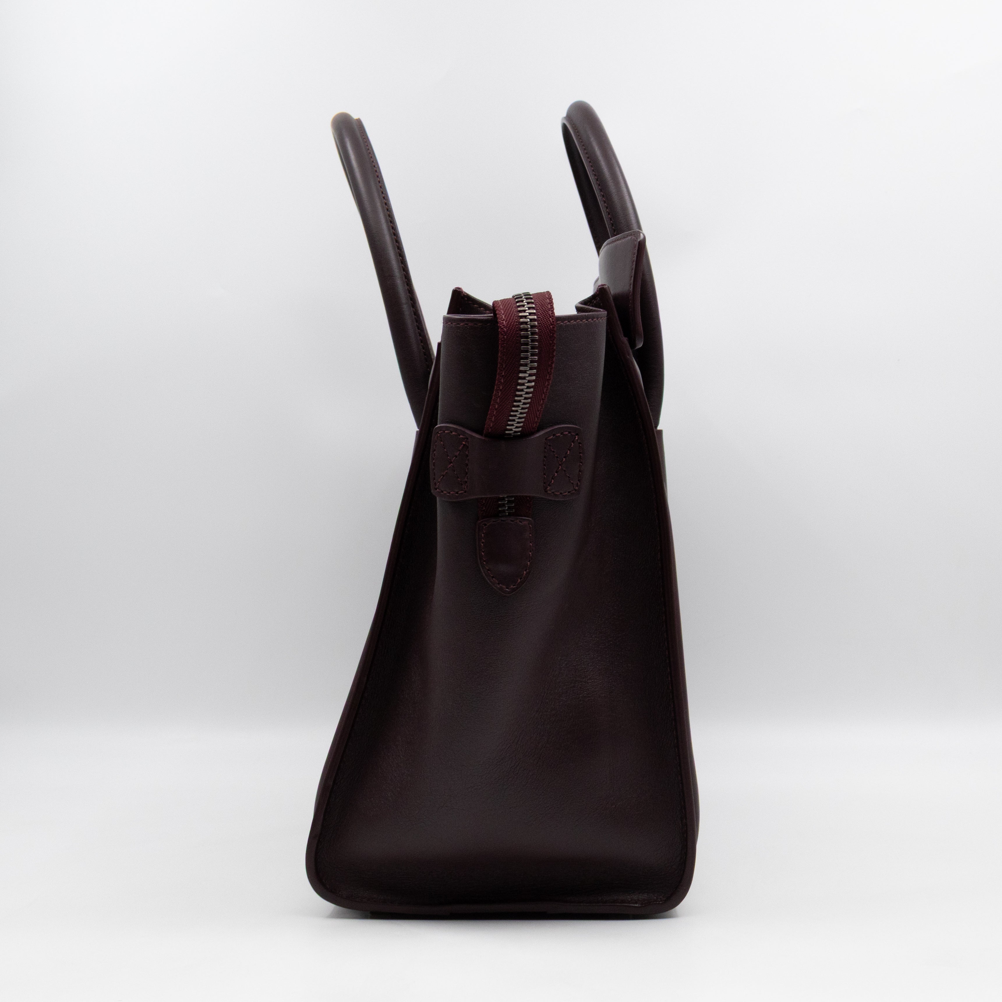 Mini Luggage Burgundy Leather