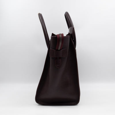 Mini Luggage Burgundy Leather