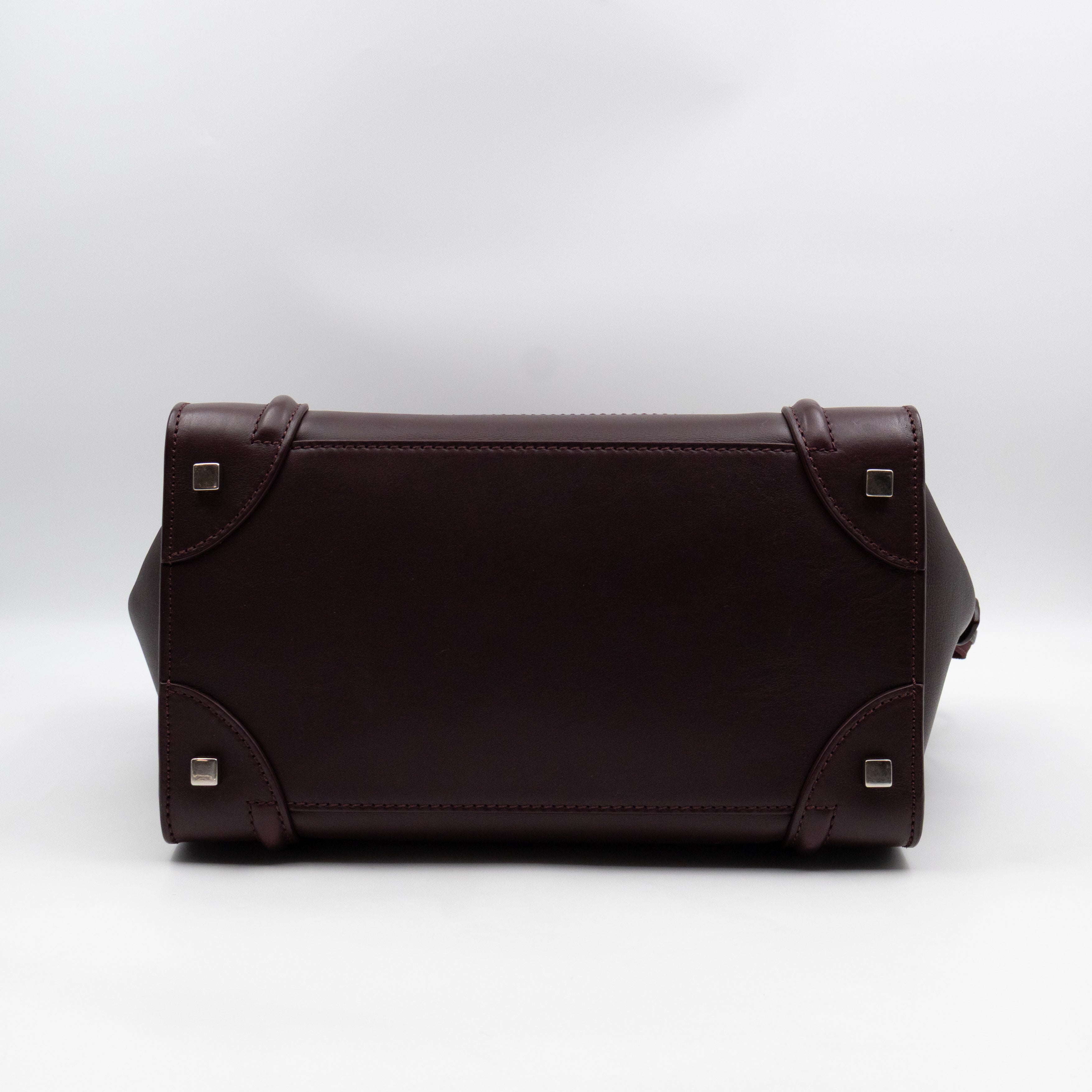 Mini Luggage Burgundy Leather