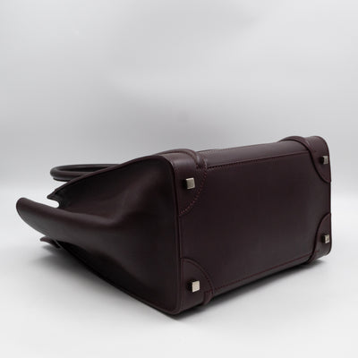 Mini Luggage Burgundy Leather