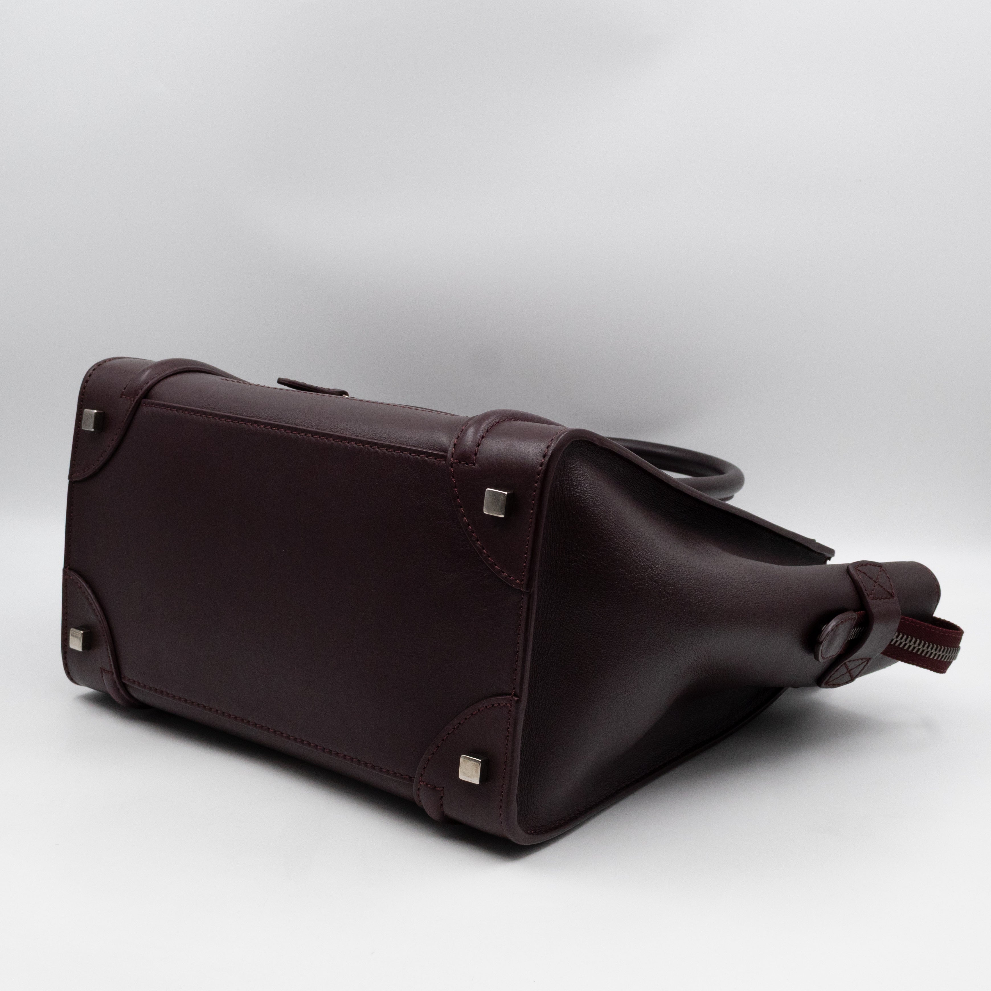 Mini Luggage Burgundy Leather