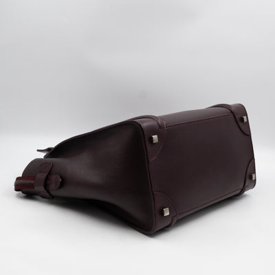 Mini Luggage Burgundy Leather