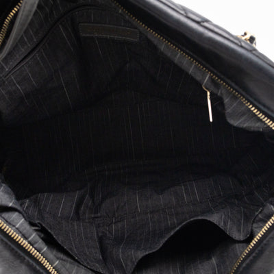 Portobello Tote Glazed Black Leather