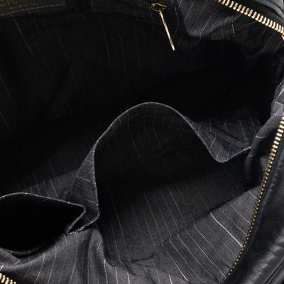 Portobello Tote Glazed Black Leather
