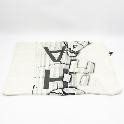 Column Pillar White Silk Scarf