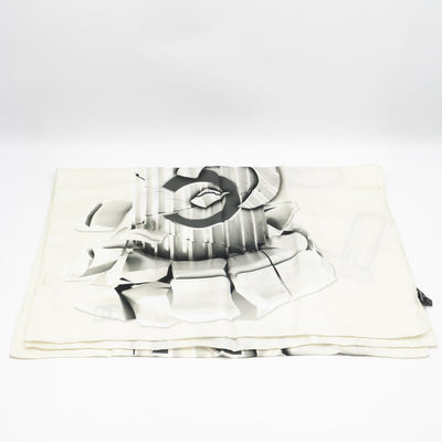 Column Pillar White Silk Scarf