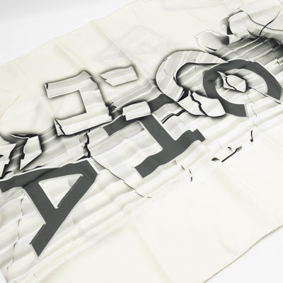 Column Pillar White Silk Scarf