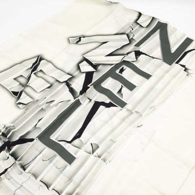 Column Pillar White Silk Scarf