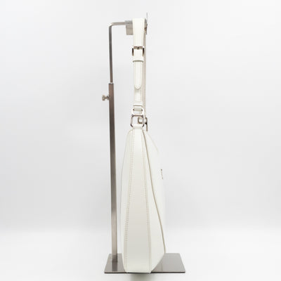 Cleo Shoulder Bag White Brushed Leather