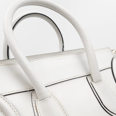 Mini Luggage White Leather