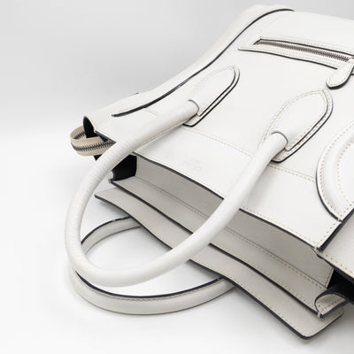 Mini Luggage White Leather