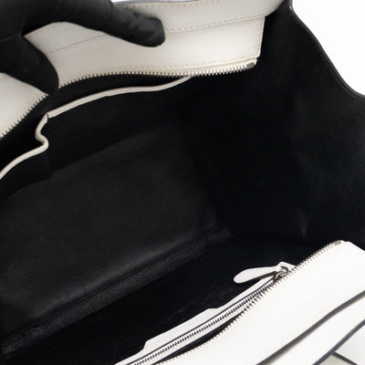 Mini Luggage White Leather