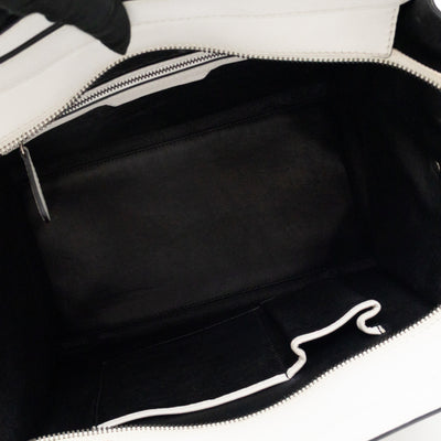 Mini Luggage White Leather