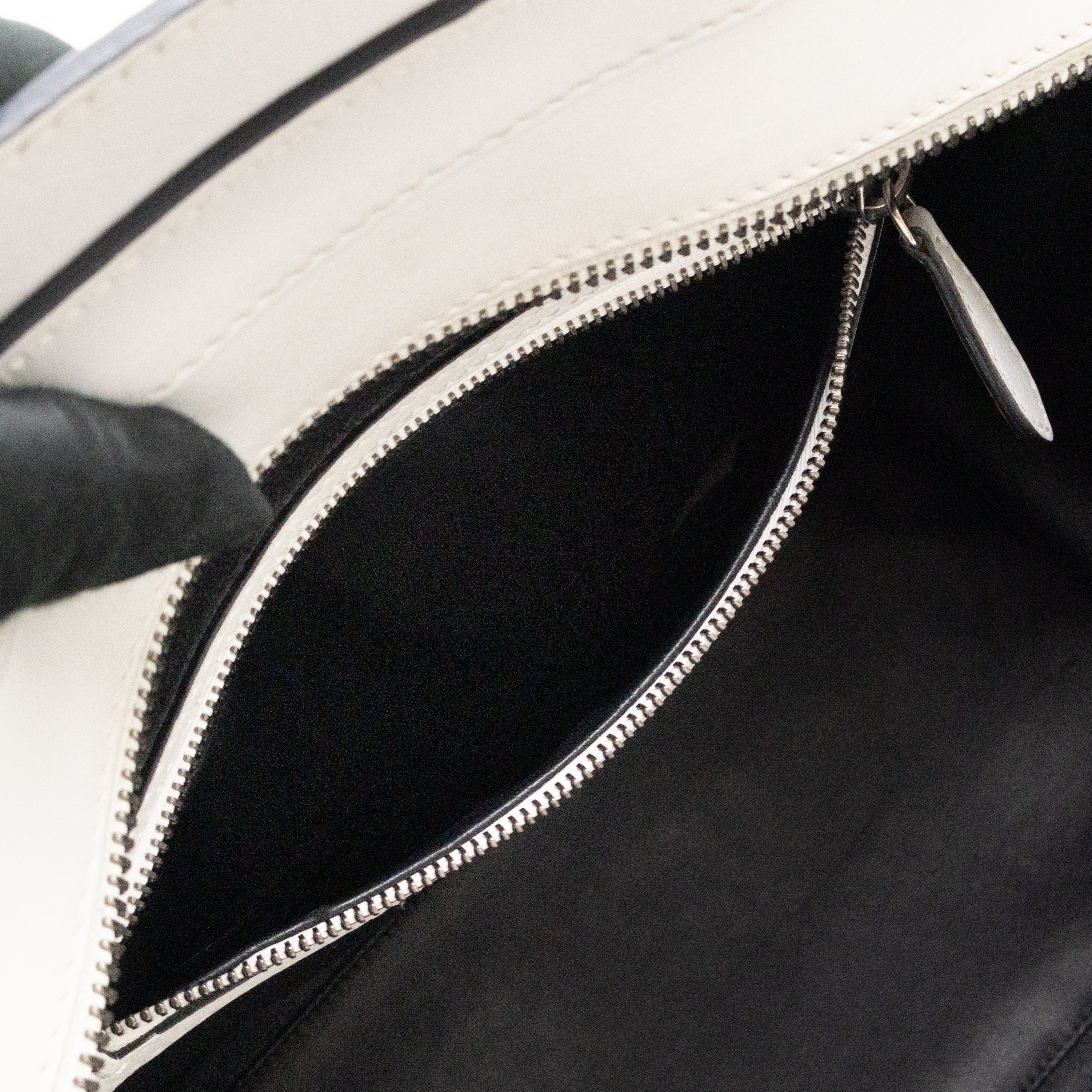 Mini Luggage White Leather