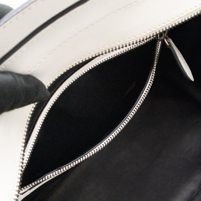 Mini Luggage White Leather