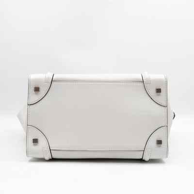 Mini Luggage White Leather