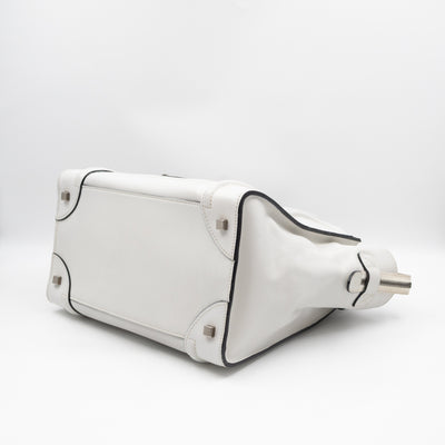Mini Luggage White Leather