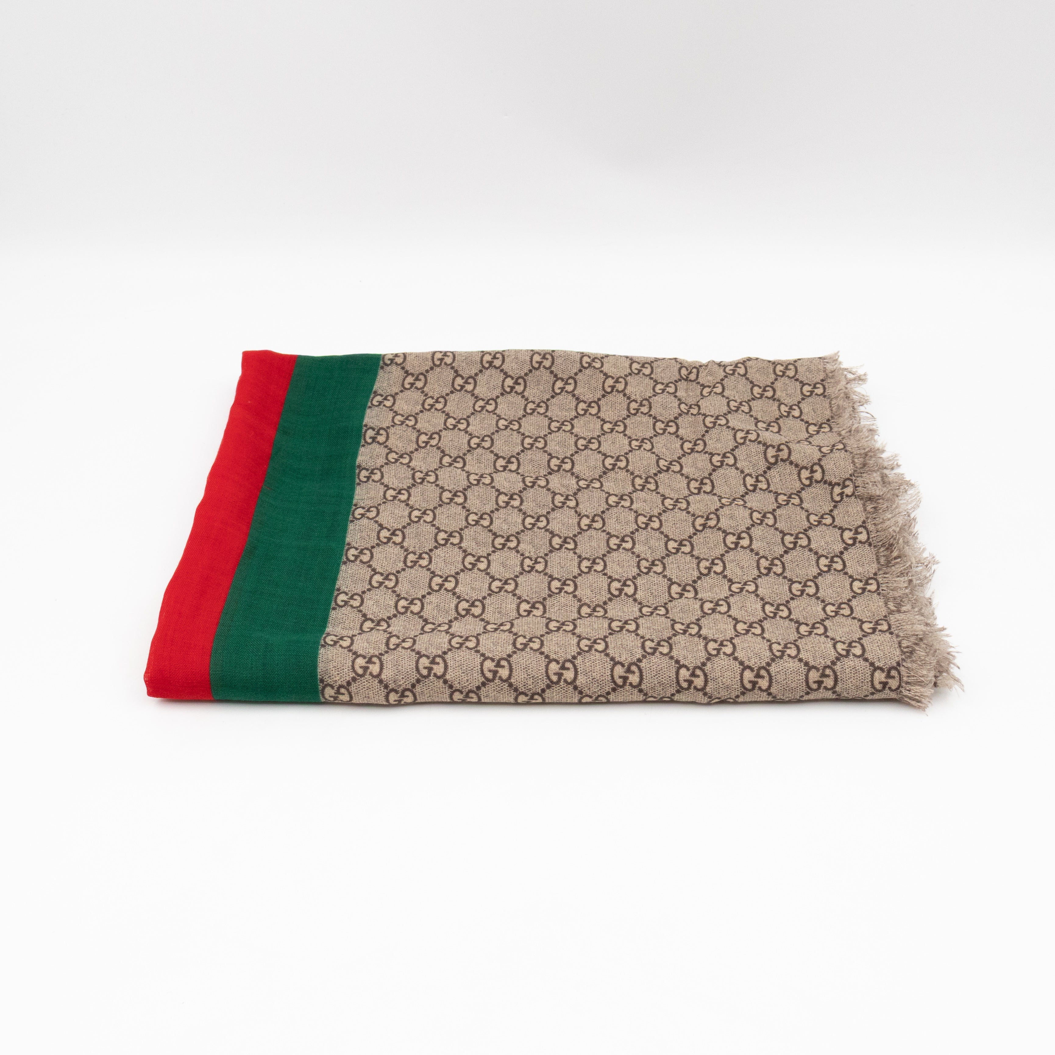 Sherry Wool Stole Web Stripe GG