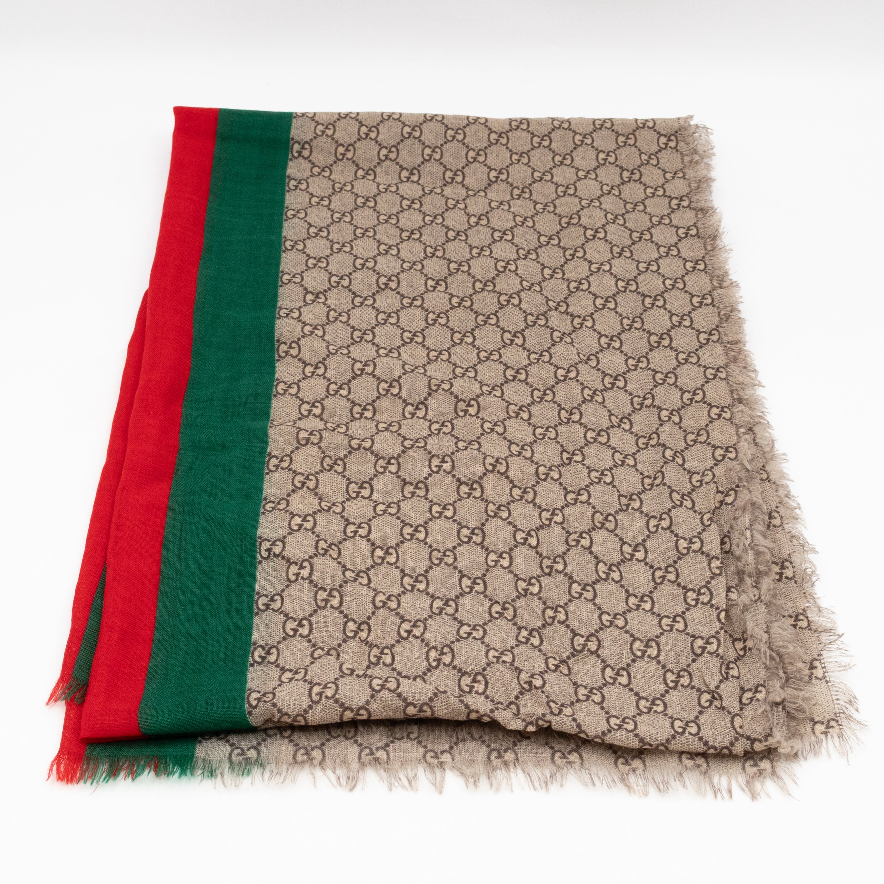 Sherry Wool Stole Web Stripe GG