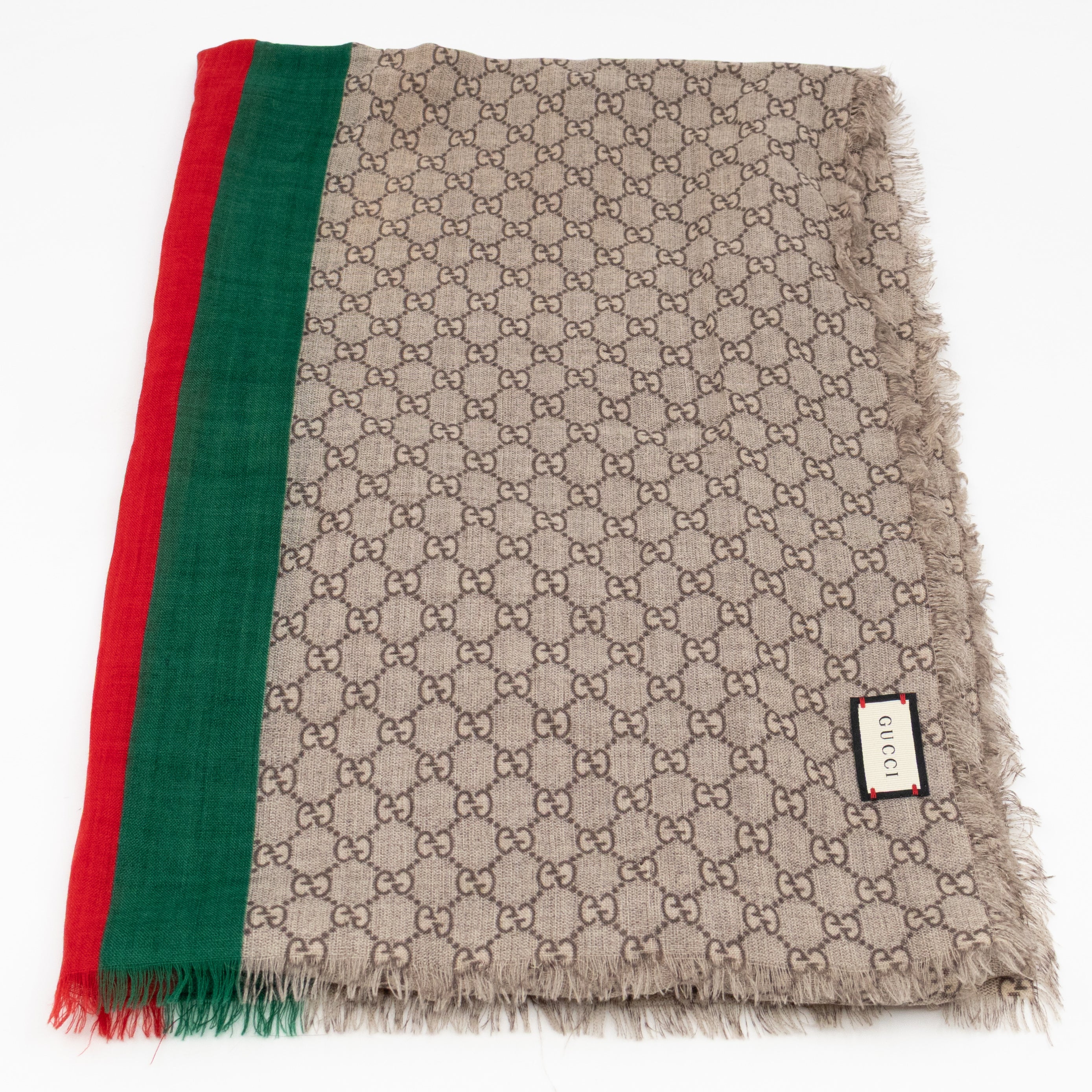 Sherry Wool Stole Web Stripe GG