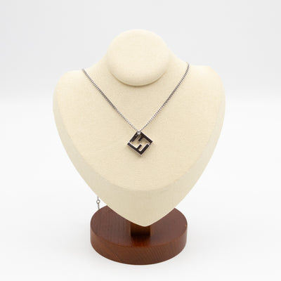Forever FF Necklace Crystals & Platinum