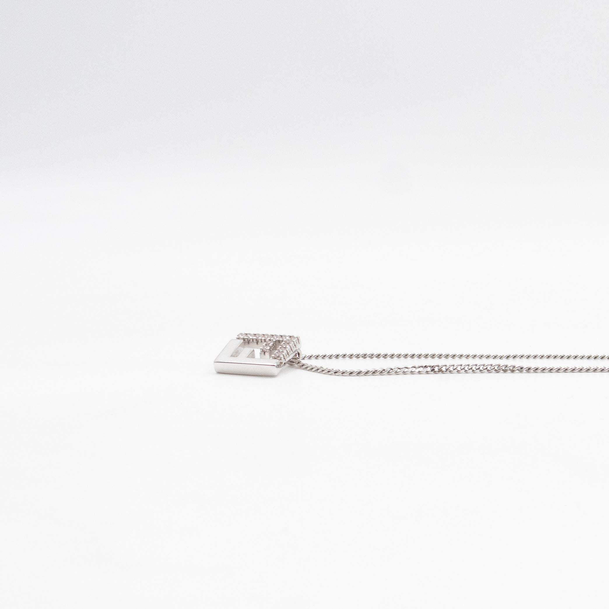 Forever FF Necklace Crystals & Platinum